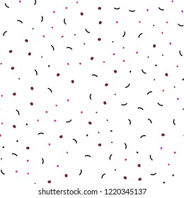 Light Pink vector seamless template with circles, triangles. Illustration with set of colorful abstract circles and lines. Pattern for trendy fabric, wallpapers.