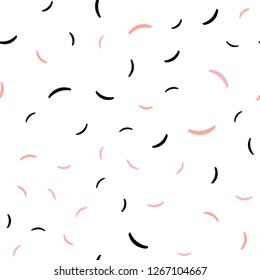Light Pink vector seamless template with wry lines. An elegant bright illustration with gradient. Abstract style for your business design.