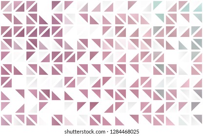 Light Pink vector seamless template with crystals, triangles. Decorative design in abstract style with triangles. Design for textile, fabric, wallpapers.