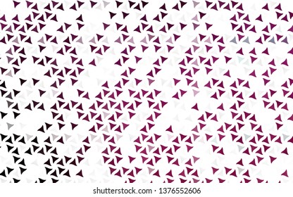 Light Pink vector seamless template with crystals, triangles. Triangles on abstract background with colorful gradient. Pattern for trendy fabric, wallpapers.