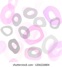 Light Pink vector seamless texture with disks. Modern abstract illustration with colorful water drops. Template for business cards, websites.
