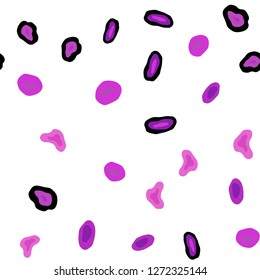 Light Pink vector seamless texture with disks. Illustration with set of shining colorful abstract circles. Pattern for design of fabric, wallpapers.