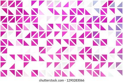 Light Pink vector seamless texture in triangular style. Glitter abstract illustration with triangular shapes. Design for textile, fabric, wallpapers.