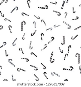 Light Pink vector seamless texture with xmas sweets, candies.