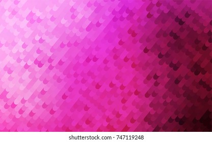 Light Pink vector shining cranked template. Curved geometric sample with gradient.  The elegant pattern can be used as part of a brand book.