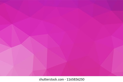 Light Pink vector shining hexagonal pattern. Geometric illustration in Origami style with gradient.  Brand new design for your business.