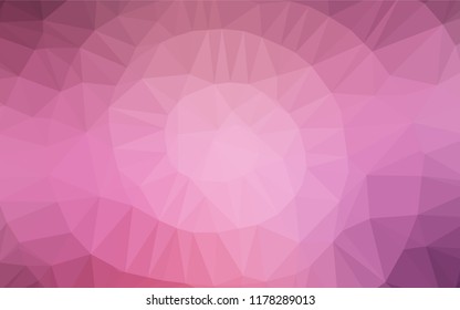 Light Pink vector shining hexagonal pattern. Shining colored illustration in a Brand new style. The completely new template can be used for your brand book.