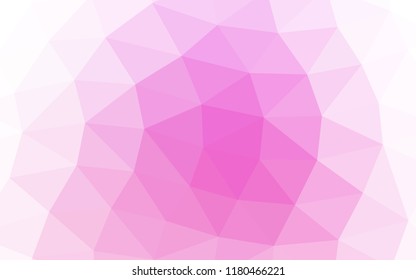 Light Pink vector shining hexagonal shining triangular. Shining colored illustration in a Brand new style. The completely new template can be used for your brand book.