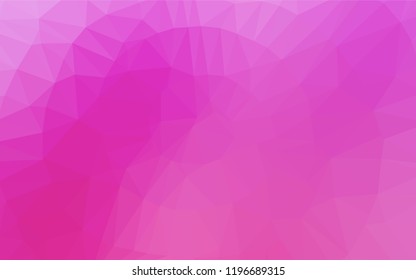 Light Pink vector shining hexagonal pattern. Shining colored illustration in a Brand new style. Triangular pattern for your business design.