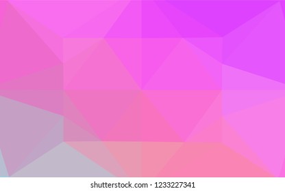 Light Pink vector shining hexagonal pattern. Creative geometric illustration in Origami style with gradient. The completely new template can be used for your brand book.