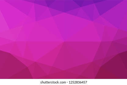 Light Pink vector shining hexagonal template. A vague abstract illustration with gradient. A completely new design for your business.
