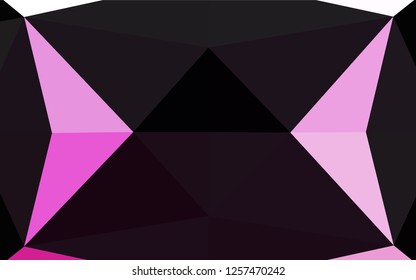 Light Pink vector shining hexagonal pattern. A vague abstract illustration with gradient. Triangular pattern for your business design.