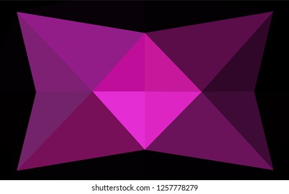 Light Pink vector shining hexagonal template. Creative geometric illustration in Origami style with gradient. The best triangular design for your business.