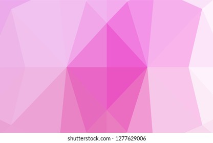 Light Pink vector shining hexagonal pattern. Creative geometric illustration in Origami style with gradient. A completely new design for your business.