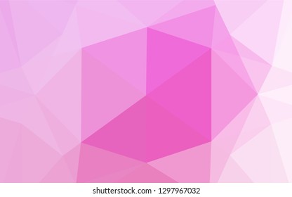 Light Pink vector shining hexagonal pattern. Shining colored illustration in a Brand new style. The completely new template can be used for your brand book.