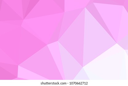 Light Pink vector shining triangular layout. A completely new color illustration in a  polygonal style. The best triangular design for your business.
