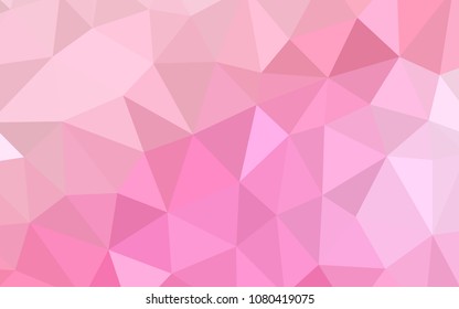 Light Pink vector shining triangular cover. Colorful illustration in abstract style with triangles. Textured pattern for your backgrounds.