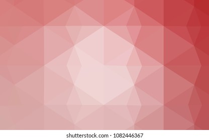 Light Pink vector shining triangular layout. Shining polygonal illustration, which consist of triangles. Pattern for a brand book's backdrop.