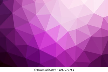 Light Pink vector shining triangular layout. Modern abstract illustration with triangles. Textured pattern for your backgrounds.