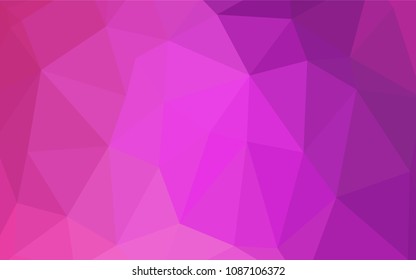 Light Pink vector shining triangular cover. Glitter abstract illustration with an elegant design. Triangular pattern for your business design.