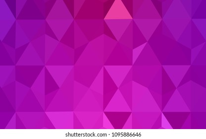 Light Pink vector shining triangular backdrop. Colorful abstract illustration with triangles. Textured pattern for your backgrounds.