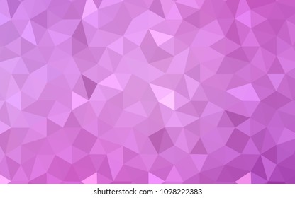 Light Pink vector shining triangular backdrop. Glitter abstract illustration with an elegant triangles. Best triangular design for your business.