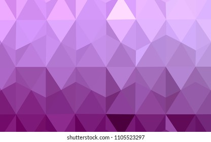 Light Pink vector shining triangular layout. A sample with polygonal shapes. Completely new template for your banner.