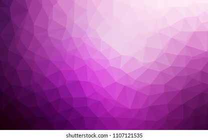 Light Pink vector shining triangular layout. Shining polygonal illustration, which consist of triangles. Completely new template for your banner.