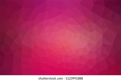 Light Pink vector shining triangular backdrop. A completely new color illustration in a polygonal style. Brand new design for your business.