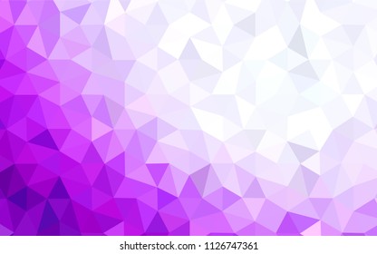 Light Pink vector shining triangular layout. Polygonal abstract illustration with gradient. Brand new style for your business design.