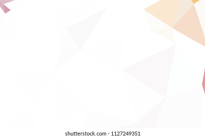 Light Pink vector shining triangular cover. Polygonal abstract illustration with gradient. Completely new template for your banner.