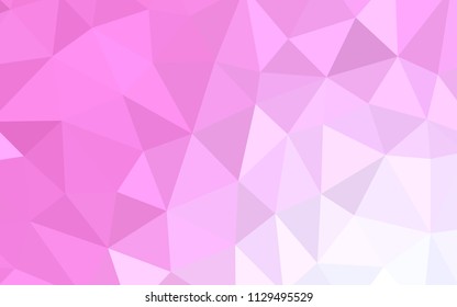Light Pink vector shining triangular backdrop. A completely new color illustration in a polygonal style. A completely new design for your leaflet.