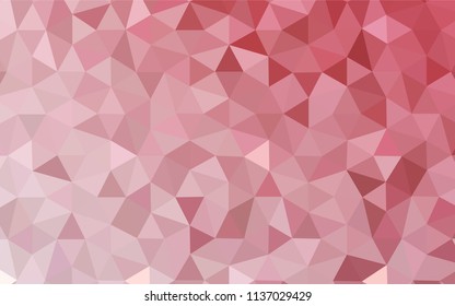 Light Pink vector shining triangular cover. Creative illustration in halftone style with triangles. Textured pattern for your backgrounds.
