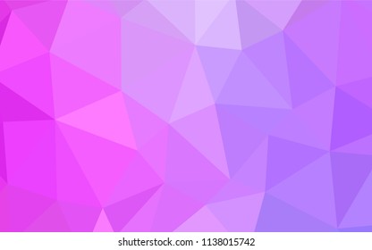 Light Pink vector shining triangular cover. Polygonal abstract illustration with gradient. A new texture for your web site.