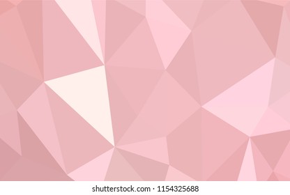 Light Pink vector shining triangular layout. Polygonal abstract illustration with gradient. Brand new style for your business design.