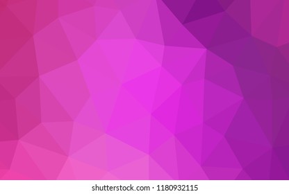 Light Pink vector shining triangular layout. Polygonal abstract illustration with gradient. New template for your brand book.