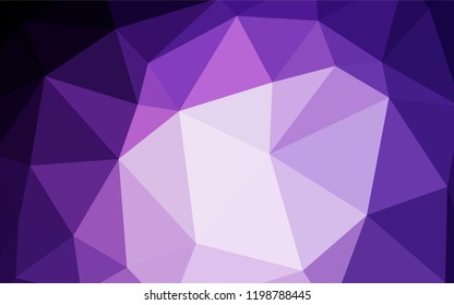 Light Pink vector shining triangular backdrop. Shining polygonal illustration, which consist of triangles. A new texture for your web site.