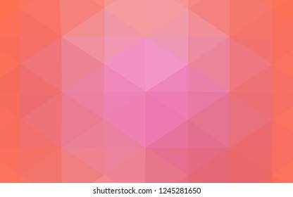 Light Pink vector shining triangular backdrop. A completely new color illustration in a  polygonal style. That pattern can be used as a part of a brand book.
