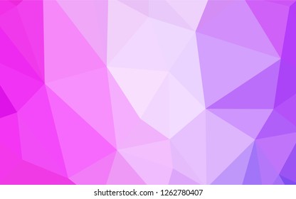 Light Pink vector shining triangular cover. A completely new color illustration in a polygonal style. Polygonal design for your web site.