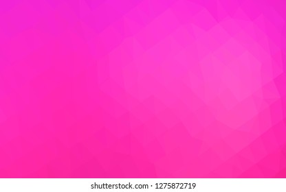 Light Pink vector shining triangular background. Shining colored illustration in a Brand new style. Template for a cell phone background.