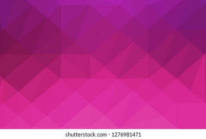 Light Pink vector shining triangular background. Shining illustration, which consist of triangles. Polygonal design for your web site.
