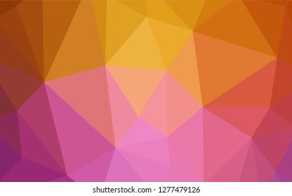 Light Pink vector shining triangular backdrop. Colorful illustration in abstract style with triangles. Brand new design for your business.