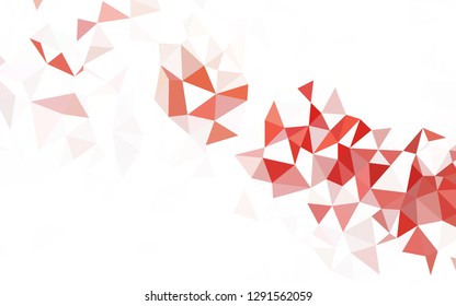 Light Pink vector shining triangular layout. Shining polygonal illustration, which consist of triangles. Completely new template for your banner.
