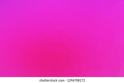 Light Pink vector shining triangular background. Creative illustration in halftone style with gradient. Brand new style for your business design.