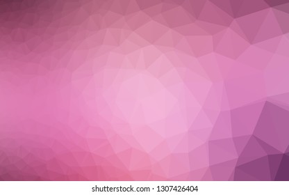 Light Pink vector shining triangular template. Modern geometrical abstract illustration with gradient. Polygonal design for your web site.