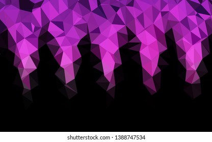 Light Pink vector shining triangular template. A sample with polygonal shapes. Completely new template for your business design.