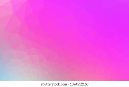 Light Pink vector shining triangular background. An elegant bright illustration with gradient. Triangular pattern for your business design.