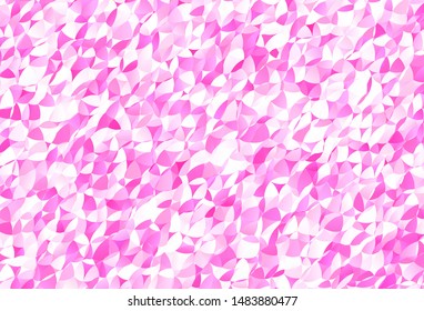 Light Pink vector shining triangular background. Modern abstract illustration with triangles. New template for your brand book.