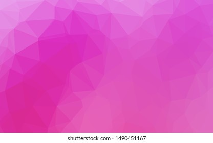 Light Pink vector shining triangular pattern. An elegant bright illustration with gradient. The best triangular design for your business.