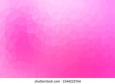 Light Pink vector shining triangular background. Brand new colorful illustration in with gradient. Elegant pattern for a brand book.